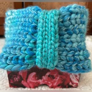 Blue Crochet Headband Ear Warmer